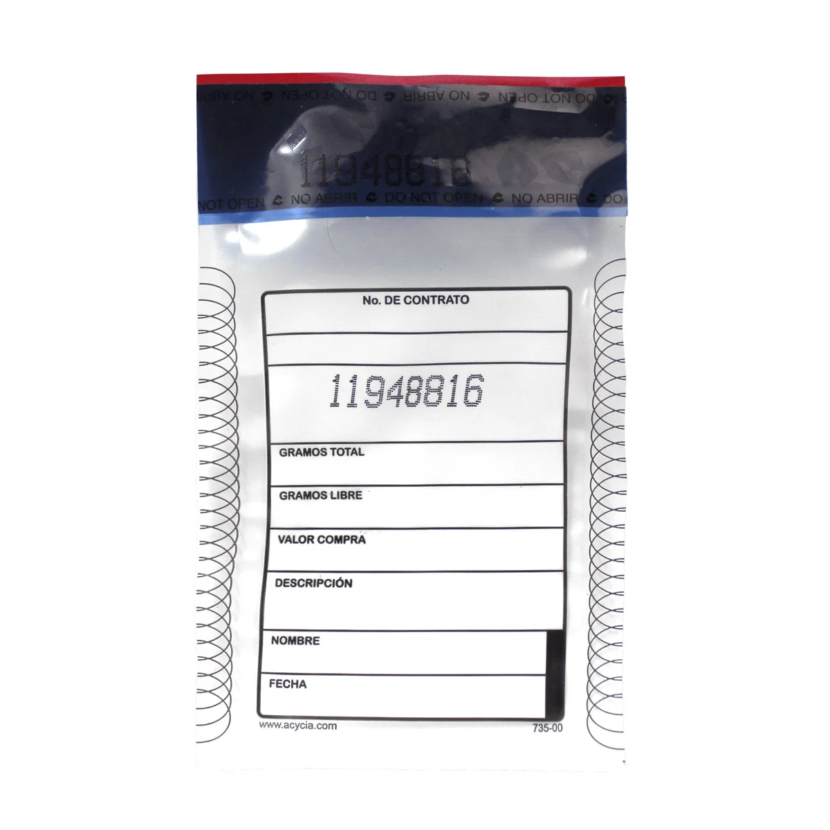 Empaque de seguridad joyerita